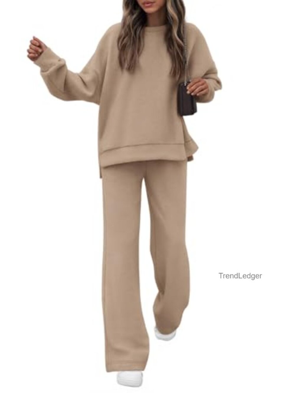 Cotton Polyester Lounge Set 2 Piece Matching Sweatsuit